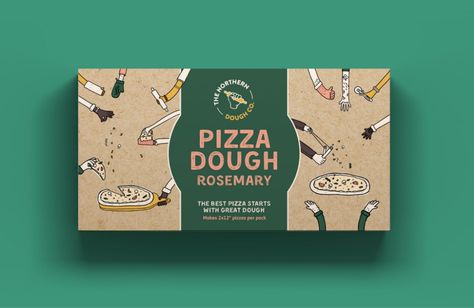 Dough Packaging, Rosemary Pizza, Frozen Food Packaging, Pizza Branding, Spices Packaging, Dessert Packaging, Food Branding, Brand Refresh, Bakery Logo