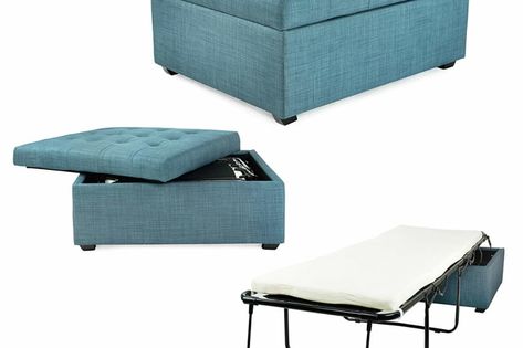 Buy an Ottoman Bed for Under $200 | Apartment Therapy Guest Room Craft Room, Baby Cook, Ottoman Sofa Bed, Guest Beds, Minivan Camper, June Lake, Sleeper Ottoman, Diy Ottoman, Own Apartment