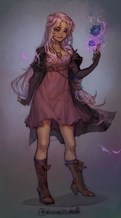 Dnd Modern Character, Magic User Pose Reference, Fae Characters, Bard Aesthetic, Backstory Ideas, Divine Aesthetic, Modern Dnd, Arcane Oc, Female Wizard