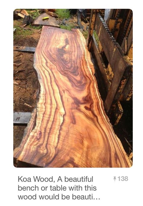 Live Edge Furniture, Koa Wood, Log Furniture, Wooden Design, Live Edge Wood, Wood Creations, Wood Working For Beginners, Hawaiian Islands, Achieve Success