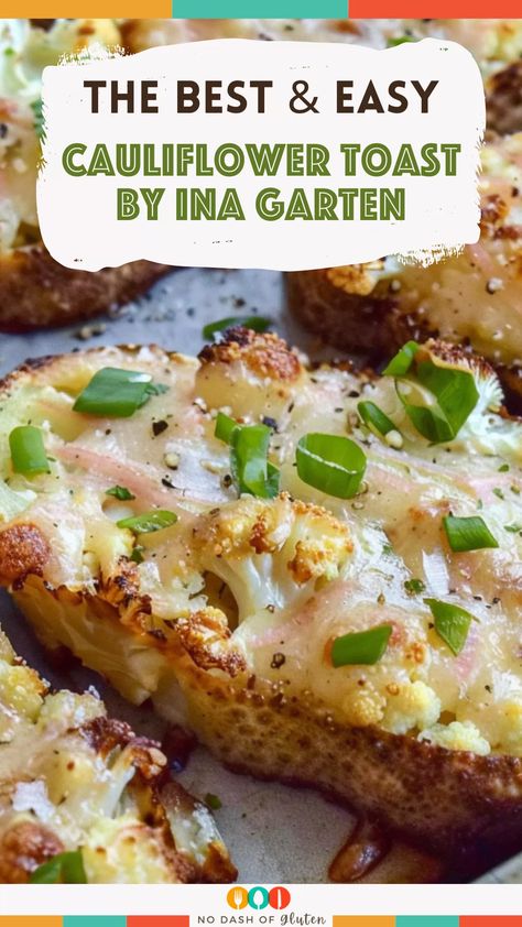 Easy Cauliflower Toast by Ina Garten Cauliflower Toast Recipe, Cauliflower Toast, Best Spaghetti Recipe, Cauliflower Bread, Gluten Free Travel, Easy Cauliflower, Dessert Smoothie, Bread Snacks, Grilled Pineapple