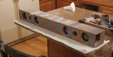 DIY 2.1 Soundbar and Subwoofer - Imgur Subwoofer Diy, Diy Soundbar, Diy Wood Sound Diffuser, Omnidirectional Speakers Diy, Diy Subwoofer Box, 5.1 Surround Sound Setup, Diy Subwoofer, Dayton Audio, Phone Docking Station