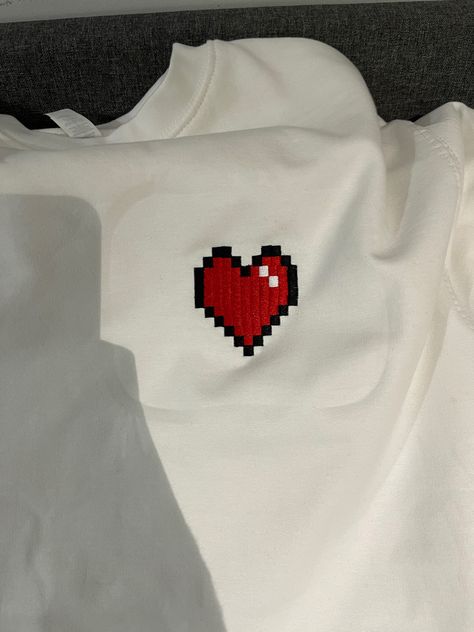 Embroidery T Shirt For Boyfriend, Embroidery Tshirt For Boyfriend, Heart Embroidery Shirt, Cute Embroidery For Boyfriend, Embroidery Gifts For Boyfriend, Tshirt Painting For Boyfriend, Boyfriend Embroidery Gift, Embroidery Designs For Boyfriend, Embroidery Ideas For Boyfriend