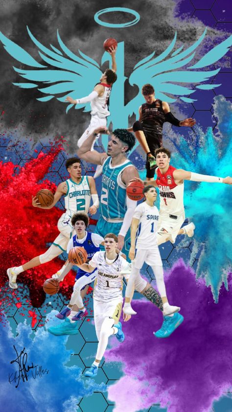 Lamelo Ball Wallpaper, Lamello Ball, Cool Wallpapers For Men, Melo Ball, Cool Basketball Wallpapers, Curry Warriors, Basketball Background, Ball Wallpaper, Sports Design Ideas