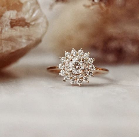 engagement ring, wedding band, bridesmaid gift, handmade jewelry, unique ring, trendy jewelry, round cut ring, minimalist ring  simple ring, gold ring, jewelry, diamond ring, moissanite ring, moissanite engagement ring, wedding ring, simulated diamond ring, Vintage Style Lab Diamond Engagement Ring, Unique Double Halo Wedding Ring, 14K Gold Anniversary Ring, Anniversary Ring, Promise Ring, Diamond Ring, Unique ring, wedding jewelry Engagement Vibes, Wedding Rings Double Halo, Round Halo Ring, Sunburst Ring, Halo Wedding Ring, Round Moissanite Engagement Ring, Cute Engagement Rings, Floral Engagement Ring, Gold Anniversary