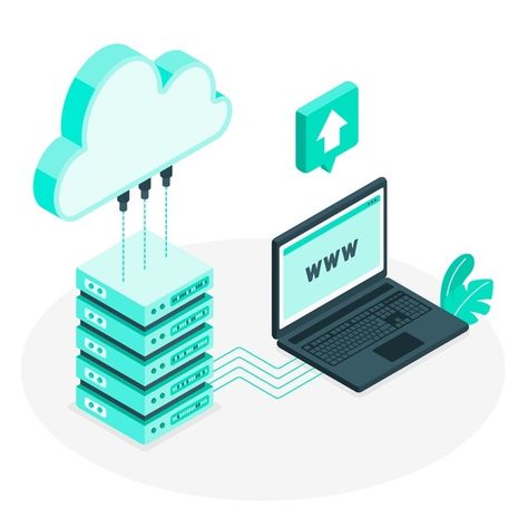 Cloud hosting concept illustration | Free Vector #Freepik #freevector #technology #cloud #website #network Virtual Private Server, Cloud Data, Data Backup, Business Continuity, Business Data, Ex Machina, Cloud Services, Web Hosting Services, Mobile Design