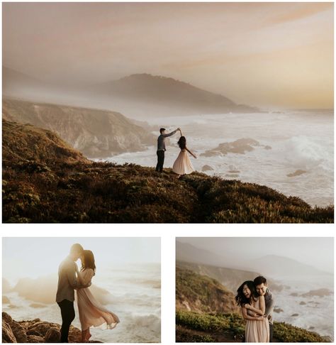 Big Sur Proposal Engagement Photography | San Francisco Bay Area California Wedding Photography | lynnchanglewis.com Big Sur Proposal, Bay Area Elopement, Cliff Maternity Pictures, Palos Verdes Engagement Photos, Big Sur Photoshoot, Big Sur Engagement Photos, Cliff Engagement Photos, California Proposal, Beach Proposals