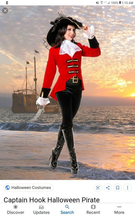 Captain Hook Costume Women, Captain Morgan Costume, Captain Hook Costume Female, Diy Captain Hook Costume, Captain Hook Girl Costume, Captain Hook Outfit Female, Captain Hook Halloween, Captain Hook Cosplay Female, Smee Costume