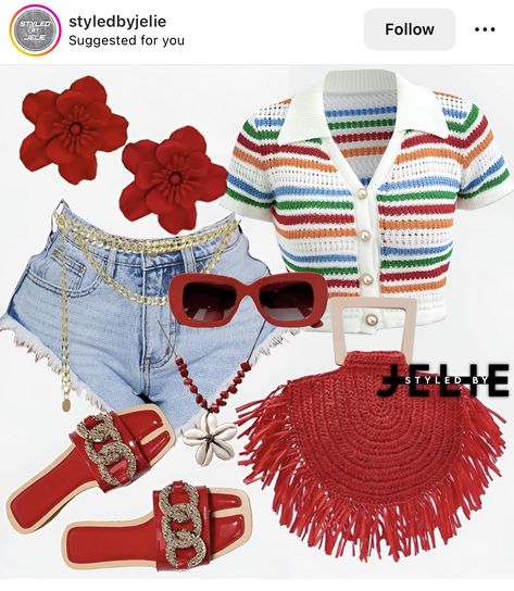 Shein Outfits Summer Vacation, Baddie Miami Outfits, Puerto Rican Parade Outfit, Designer Vacation Outfits, Punts Cana Outfits Women, Vacation Outfits Costa Rica, Plus Size Miami Outfits Summer, Martha's Vineyard Outfit Ideas, Afro Nation Festival Outfits