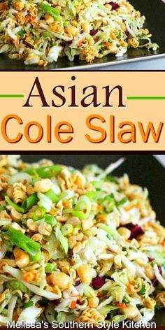 Asian Cole Slaw, Cabbage Salads, Asian Coleslaw Recipe, Slaw Salad, Asian Coleslaw, Ramen Salad, Coleslaw Salad, Recipes Asian, Vegetarian Salad Recipes