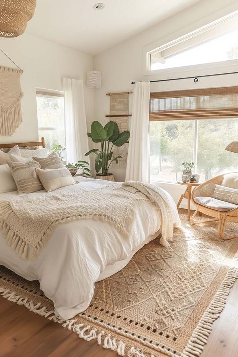 19+ Boho Bedroom Ideas for a Cozy and Dreamy Retreat - VIV & TIM Dream Bedroom Inspiration, Boho Bedroom Ideas, Casa Vintage, Bedroom Decor Cozy, Bohemian Bedroom Decor, Redecorate Bedroom, Room Makeover Bedroom, Bedroom Refresh, Dream Rooms