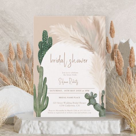 Pampas Arch, Green Arch, Beige Watercolor, Summer Invitation, Wedding Announcement Cards, Themed Bridal Shower, Spring Wedding Invitations, Boho Bridal Shower, Wedding Invitations Boho