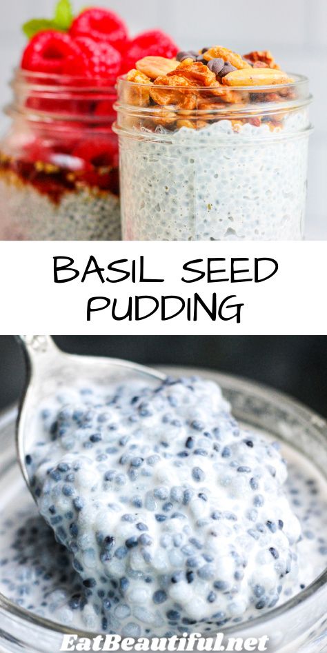 Basil Seed Recipes, Zen Basil Seed Recipes, Basil Seed Pudding, Basil Seeds Recipe, Dr Grundy, Gundry Diet, Chia Recipes, Lectin Free Diet, Aip Breakfast