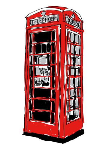 Telephone Booth Telephone Booth Drawing, English Telephone Booth, Telephone Drawing, London Collage, British Telephone Booth, London Sketch, London Telephone Booth, Booth Diy, London Drawing