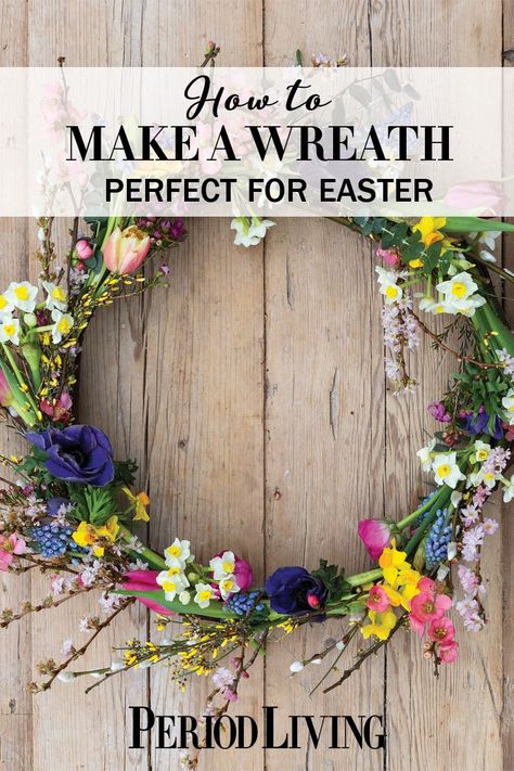 How To Make A Spring Wreath, Ostara Wreath Diy, Easter Wreaths & Garlands, Spring Door Wreaths Diy, Ostara Wreath, Spring Wreath Ideas Diy, Easter Wreaths Diy, Wreaths Diy Easy, Easter Florals Diy