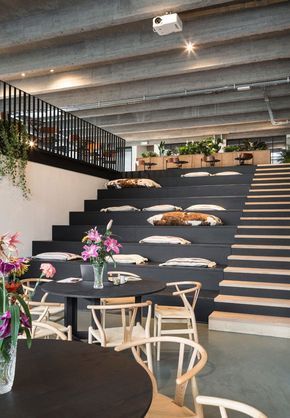 Renaissance Office: Fosbury & Sons Reinvents the Workspace in Antwerp | Yatzer #architectureoffice Interior Design Minimal, Cool Office Space, Commercial And Office Architecture, Cafe Seating, Corporate Office Design, Working Space, Cool Office, Workspace Design, Commercial Architecture