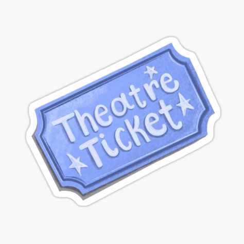 Theatre Ticket Design, Theatre Stickers, Theatre Ticket, Cinema Ticket, Ticket Design, Theater Tickets, Design Sticker, Buy Lights, Adventure Book