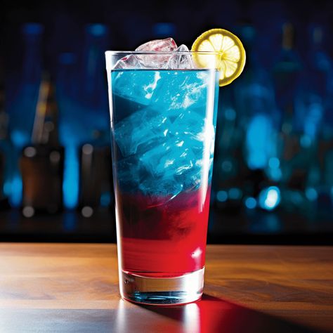 Under Current Cocktail Recipe - The Under Current cocktail offers a tantalizing balance of sweet and sour with a fruity undertone. The Blue Curacao provides a citrusy sweetness, while the raspberry liqueur adds a berry-like tartness. The current vodka gives it a smooth, clean taste, and the Sprite adds a fizzy lift. Sour Mix Cocktails, Skittles Shot, Chambord Cocktails, Blue Hawaii Cocktail, Fish Cocktail, Purple People Eater, Texas Tea, Light Cocktails, Melon Liqueur