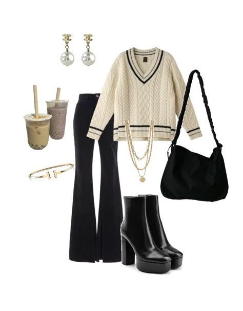 Outfit Layout Aesthetic Fall, Casual Outfits Layout, Jumper Outfits For Women, Winter Jumper Outfits, Dress And Jumper Outfit, Outfit Ideas Jumper, Fall Outfit Layout, Outfit Ideas Layout School, Winter Outfit Layout