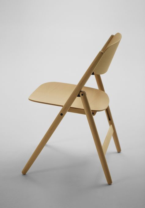 Naoto Fukasawa, Wood Folding Chair, Foldable Chairs, Swivel Barrel Chair, Folding Furniture, Stand Light, Armless Chair, Cool Chairs, Hiroshima