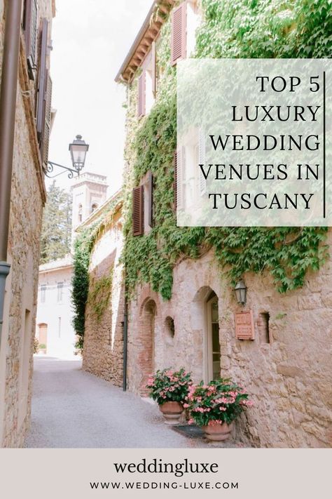 5 luxury venues in Tuscany to inspire you. Check out this post on Wedding Luxe Blog ❤ #weddingluxe #tuscany #venues #weddingblog #luxurydestinationweddings #destinationweddings Vineyard Decor, Tuscany Wedding Venue, Brunello Di Montalcino, Tuscan Landscaping, Private Wedding, Indoor Reception, Most Beautiful Gardens, Luxury Wedding Venues, Tuscany Wedding