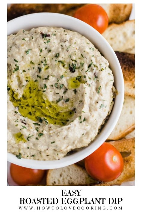 Parsley Hummus, Vegan Hummus Recipe, Eggplant Dip Recipes, Roasted Eggplant Dip, Vegan Appetizer, Spicy Corn, Eggplant Dip, Roasted Eggplant, Roast Eggplant