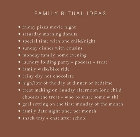 Family Rituals Ideas, Sunday Family Day, Rainy Day Dinner, Family Rituals, Ritual Ideas, Family Priorities, Family Management, Fill My Cup, Happy Homemaking