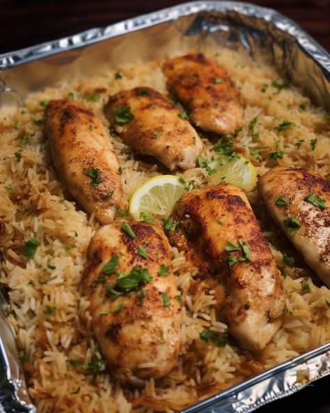 Garlic Parmesan Rice With Juicy Chicken Tenders, Cooktop Cove Chicken And Rice, Best Chicken Dishes Ever, Best Chicken Dishes Dinners, Chicken A D Rice Recipes, What To Cook With Chicken Tenders, Best Chicken Meals, Skinless Chicken Tender Recipes, Rice Dishes With Chicken