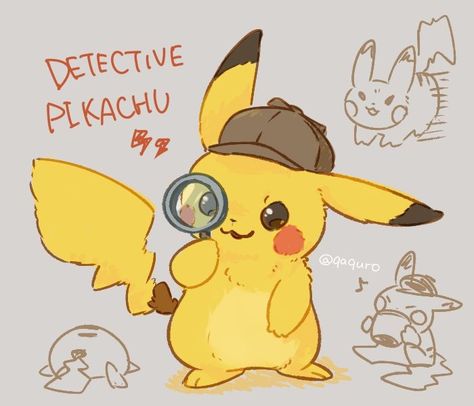 Detective Pikachu Fanart, Pikachu Fanart, Pichu Pikachu Raichu, Pikachu Evolution, Fanart Pokemon, Pikachu Raichu, Pikachu Drawing, Detective Pikachu, Pikachu Art