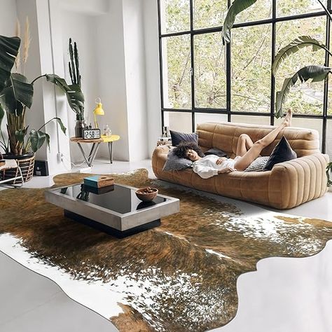 #CowPrintDecor #RusticChic #WesternStyle #FarmhouseInspo #CountryLiving #AnimalPrint #CowhideRug #CountryCharm #WildWestVibes #UniqueDesign #StylishSpaces #InteriorInspo #HomeSweetHome #DecorGoals #ModernLiving #CosyInteriors #ElegantDesign #HomeStyle #DreamHome #DesignInspiration #LivingRoomInspo #CozyLiving #ModernLivingRoom #HomeInteriors #LivingRoomDesign #FamilySpace #ComfortableHome #ChicLiving #RelaxationStation #StylishLiving Western Living Room Rug, Western Room Decor, Room Decor Rugs, Cow Print Rug, Western Room, Cute Cow Print, Faux Cowhide Rug, Faux Hide Rug, Cow Rug