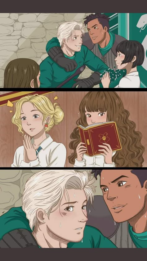 These are one shots of the ship Dramione between Draco Malfoy and Her… #fanfiction Fanfiction #amreading #books #wattpad Scorpius And Rose, Draco And Hermione Fanfiction, Draco Malfoy Fanart, Dramione Fan Art, Draco And Hermione, Images Harry Potter, Harry Potter Artwork, Harry Potter Comics, Draco Harry Potter