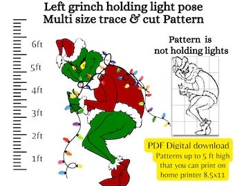 scrollsaw plans scroll saw pattern Grinch Cutouts Template, Whoville Decorations, Grinch Stealing Lights, Grinch Yard Decorations, Christmas Wooden Ornaments, Grinch Characters, Classroom Christmas Decor, Classroom Christmas Decorations, Grinch Christmas Party