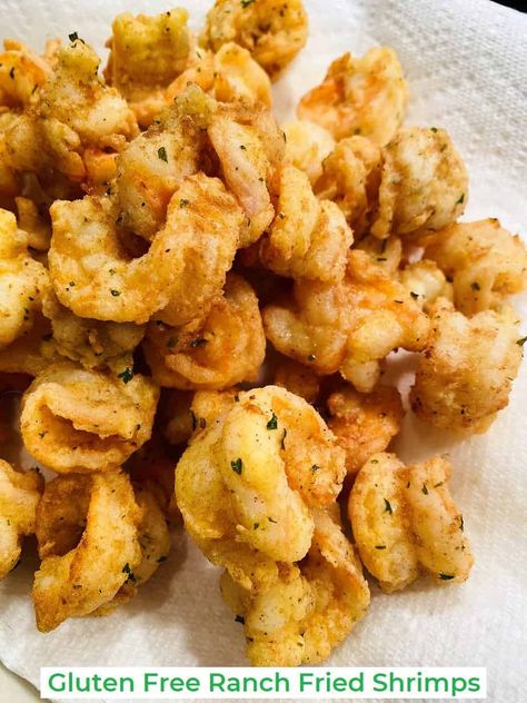 Gluten Free Popcorn Shrimp, Gluten Free Breaded Shrimp, Gluten Free Fried Shrimp, Ranch Shrimp, Fried Shrimp Batter, Gluten Free Fish And Chips, Hidden Valley Ranch Seasoning, Shrimp Batter, Aip Meals