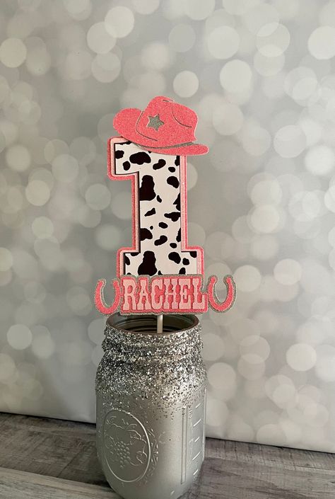 Pink Cowgirl Party Decorations, Cowgirl Centerpieces, Cowgirl Cake Topper, Disco Space Cowgirl, Cowgirl Party Decorations, Horseshoe Cowboy, Cowgirl Cake, Cowgirl Cakes, Hot Pink Hat