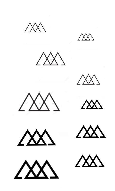 Trinity Tattoo Design, Three Triangle Tattoo Meaning, 3 Triangles Tattoo, Tattoo Ily, Triple Triangle Tattoo, Small Triangle Tattoo, 3 Triangle Tattoo, Circular Tattoo Designs, Triangle Tattoo Meaning