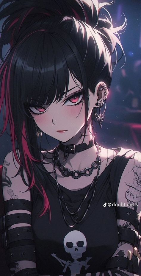 Anime Goth, Arte Do Kawaii, Anime Show, Dark Fantasy Artwork, Anime Fashion, Goth Art, Gothic Anime, Dessin Adorable, Dark Anime