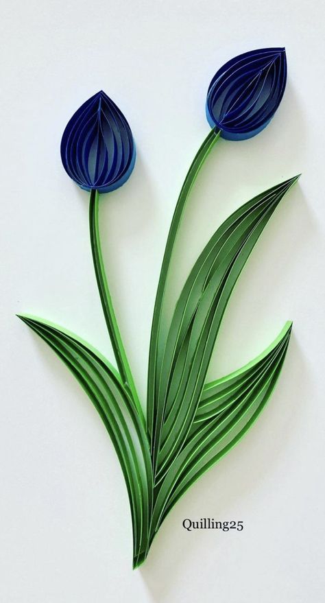 art of paper folding meaning word meaning art of paper folding Paper Quill Flowers, Paper Quilling Tulips, Quilled Birthday Cards, Quilling Tulips, Origami Tulip, Diy Quilling Crafts, Quilling Flower Designs, Paper Quilling Tutorial, Paper Quilling For Beginners