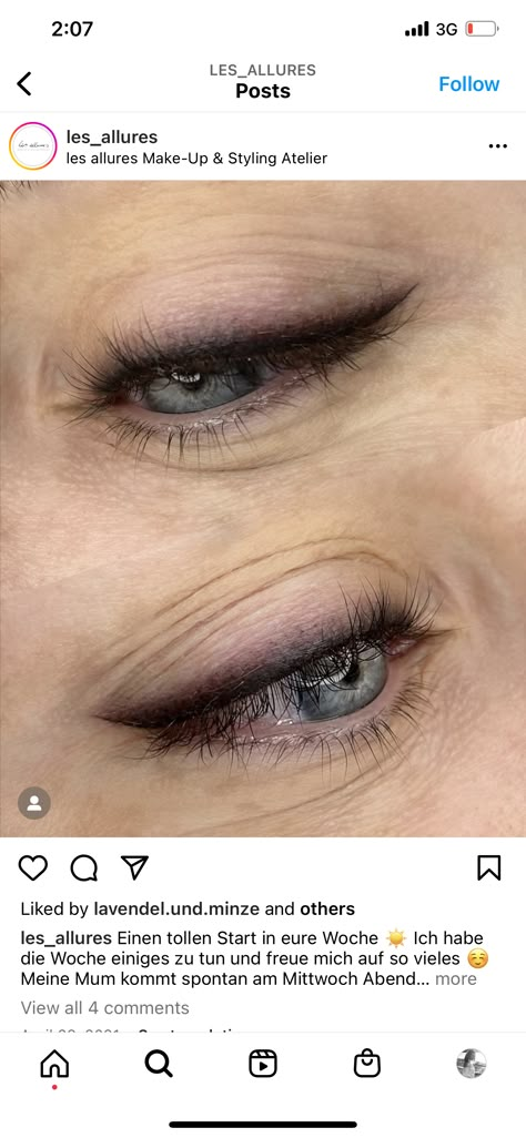 Ombre Permanent Eyeliner, Ombre Eyeliner Tattoo, Permanent Eyeshadow, Permanent Eyeliner Styles, Eyeliner Tattoo Permanent, Tightlining Eyes, Eyeliner Permanent Makeup, Old Women With Tattoos, Tattooed Eyeliner