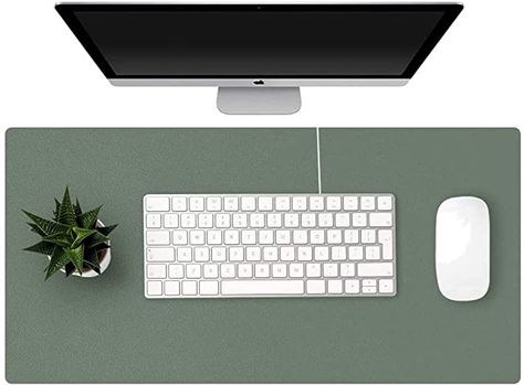 Computer Mat, Desktop Setup, Home Green, Large Mouse Pad, Leather Desk, Desk Space, Wrist Support, Writing Pad, Desk Mats