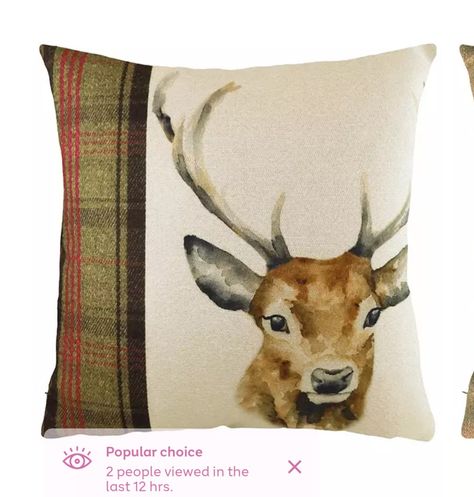 Stag Cushion, Garden Cushions, Colourful Cushions, Printed Cushion Covers, The Hunter, Printed Cushions, Neutral Palette, Pet Gifts, Soft Furnishings