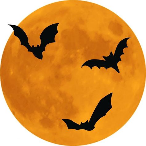 Halloween Pop Up Cards, Moon With Bats, Moon Cutout, Moldes Halloween, Dekorasi Halloween, Homemade Halloween Decorations, Halloween Arts And Crafts, Dollhouse Printables, Halloween Moon