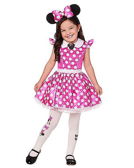 Toddler Minnie Mouse Dress Costume - Mickey and Friends - Spirithalloween.com Toddler Mickey Mouse Costume, Minnie Mouse Costume Toddler, Minnie Mouse Dress Toddler, Minnie Mouse Halloween Costume, Minnie Costume, Toddler Costumes Girl, Mickey Mouse Costume, Friend Costumes, Costume Disney