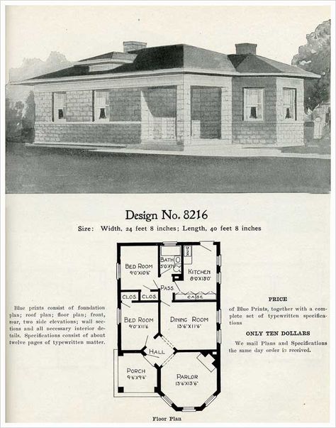 House Plan - the octagonal parlor intrigues me.  :) Block House Plans, Cement Homes, Concrete House Plans, Cinder Block House, Concrete Block House, Cement House, Castle Plans, Octagon House, Vacation House Plans