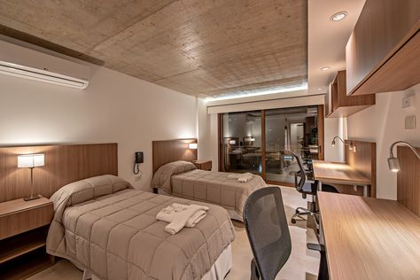 Gallery of STUDENT RESIDENCE / Z+BCG ARQUITECTOS - 10 Two Beds Bedroom, School Common Room, Boarding School Dorm Aesthetic, Student Dormitory Room, Boarding School Dorm, Luxury Dorm Room, Student Residence, University Rooms, Dormitory Room