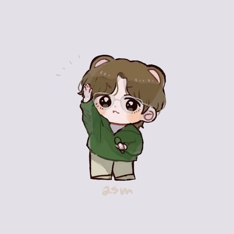 Bts Chibi Cute Taehyung, Bangtan Chibi, Dibujos Anime Chibi, V Chibi, Taehyung Fanart, Fanart Bts, K Wallpaper, V Cute, Vkook Fanart