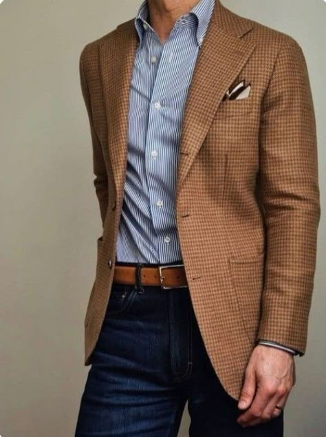 Sport Coat And Jeans, Sports Coat And Jeans, Sport Coat Outfit, Older Mens Fashion, Baby Camel, Blazer Outfits Men, Mens Business Casual Outfits, Mens Fashion Blazer, Outfits Hombre