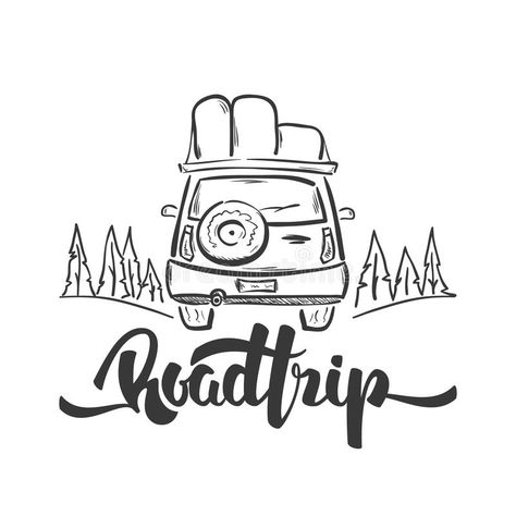 Road Trip Drawing, Drawing Road, Trip Drawing, Line Drawing Images, Travel Doodles, Sharpie Drawings, Handwritten Lettering, Mountain Drawing, Travel Car