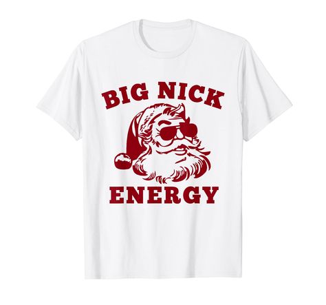 PRICES MAY VARY. Santa Christmas party apparel for school, Christmas festivals, Christmas party holiday Everybody can find something that represents them and the things they love. Big Nick Energy Funny Xmas Christmas. This funny tee also makes great Holiday, Christmas, Birthday, Halloween night and party with their friends. Lightweight, Classic fit, Double-needle sleeve and bottom hem Funny Santa Shirts, Big Nick Energy, Mens Christmas Shirts, Funny Holiday Shirts, Very Merry Christmas Party, Ugly Christmas Shirts, Christmas Clothing, Funny Christmas Tshirts, Christmas Matching