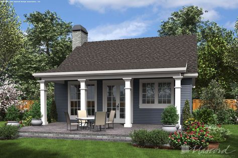 Cape Cod House Plan 1176B The Decorah: 960 Sqft, 2 Beds, 1 Baths One Bedroom Guest House, Compound Living, Granny Suite, Americana Cottage, Mother In Law Cottage, Granny Pods, Backyard Guest Houses, Guest House Plans, Small Cabins