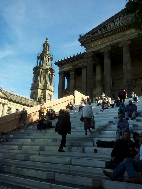 Harris Museum steps #preston Lancashire England, Preston Lancashire, Best Of British, Blackpool, Town Country, Country Home, Home Town, Northern Ireland, Preston